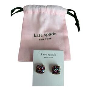Kate Spade Multicolor Glitter Square Earrings